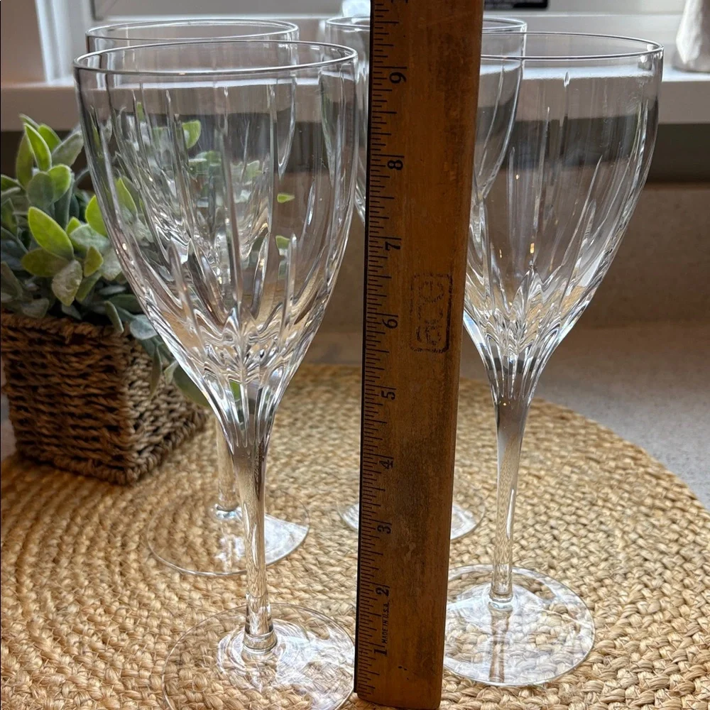 (4) Lenox Water Goblet / Wine Glass - Starfire